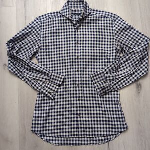 Suit Supply Shirt Long Sleeve Cotton Men's Size 37 | 14 1/2 Multi Color Check